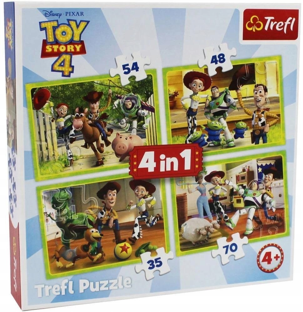 Пъзел Trefl 4 в 1 - Тийм Играчки, Toy Story