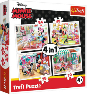 Пъзел Trefl 4 в 1 - Мини Маус и приятели
