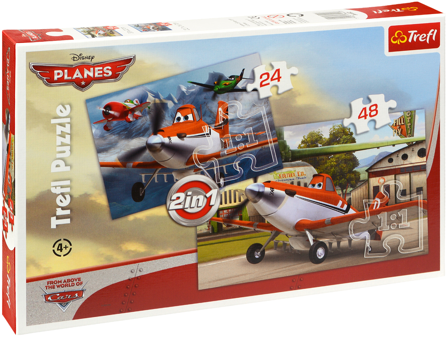 Пъзел Trefl 2 в 1 - Самолети Дъсти и приятели