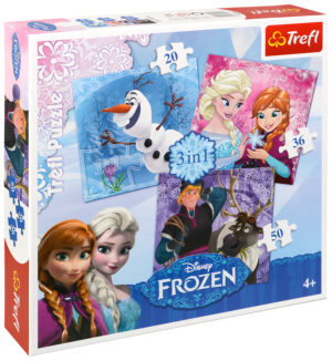 Пъзел Trefl 3 в 1 - Замръзналото кралство