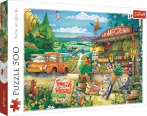 Пъзел Trefl от 500 части - Утрин във фермата, Хиро Таникава