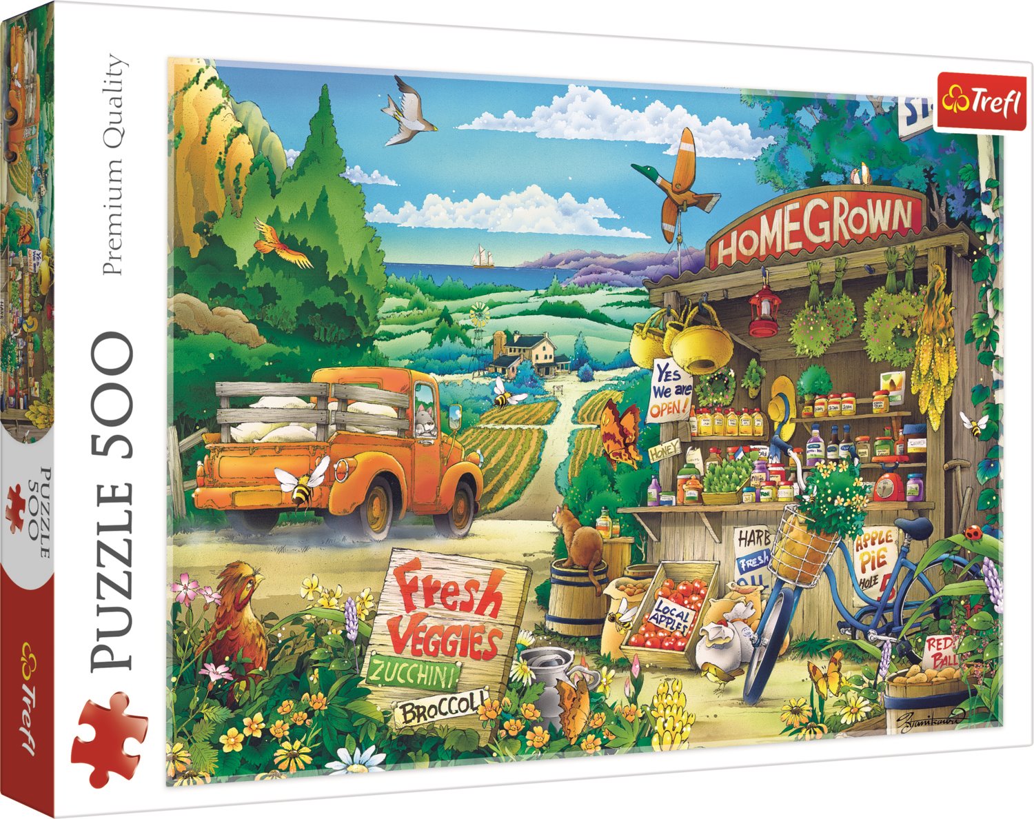 Пъзел Trefl от 500 части - Утрин във фермата, Хиро Таникава