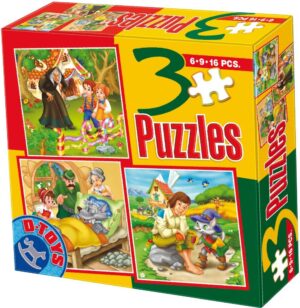Пъзел D-Toys 3 в 1 - Приказки, вид 1