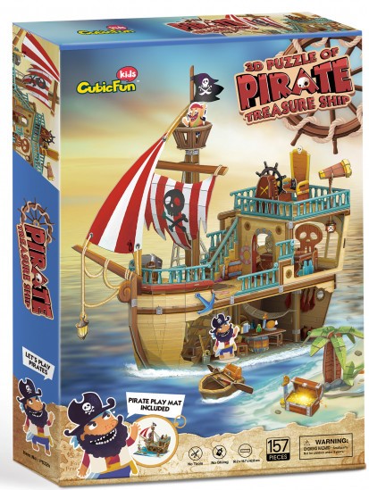 3D Пъзел Cubic Fun от 157 части - Пиратски кораб
