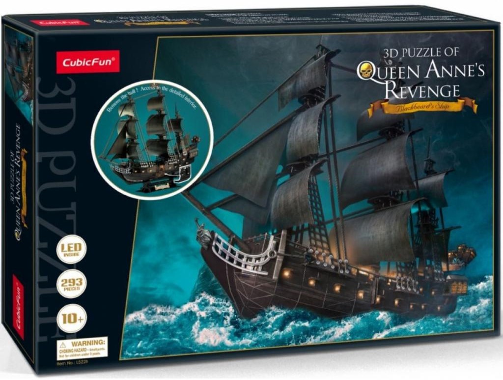 3D Пъзел Cubic Fun от 293 части - Пиратски кораб