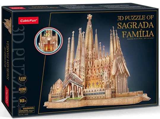 3D Пъзел Cubic Fun от 696 части - Саграда Фамилия