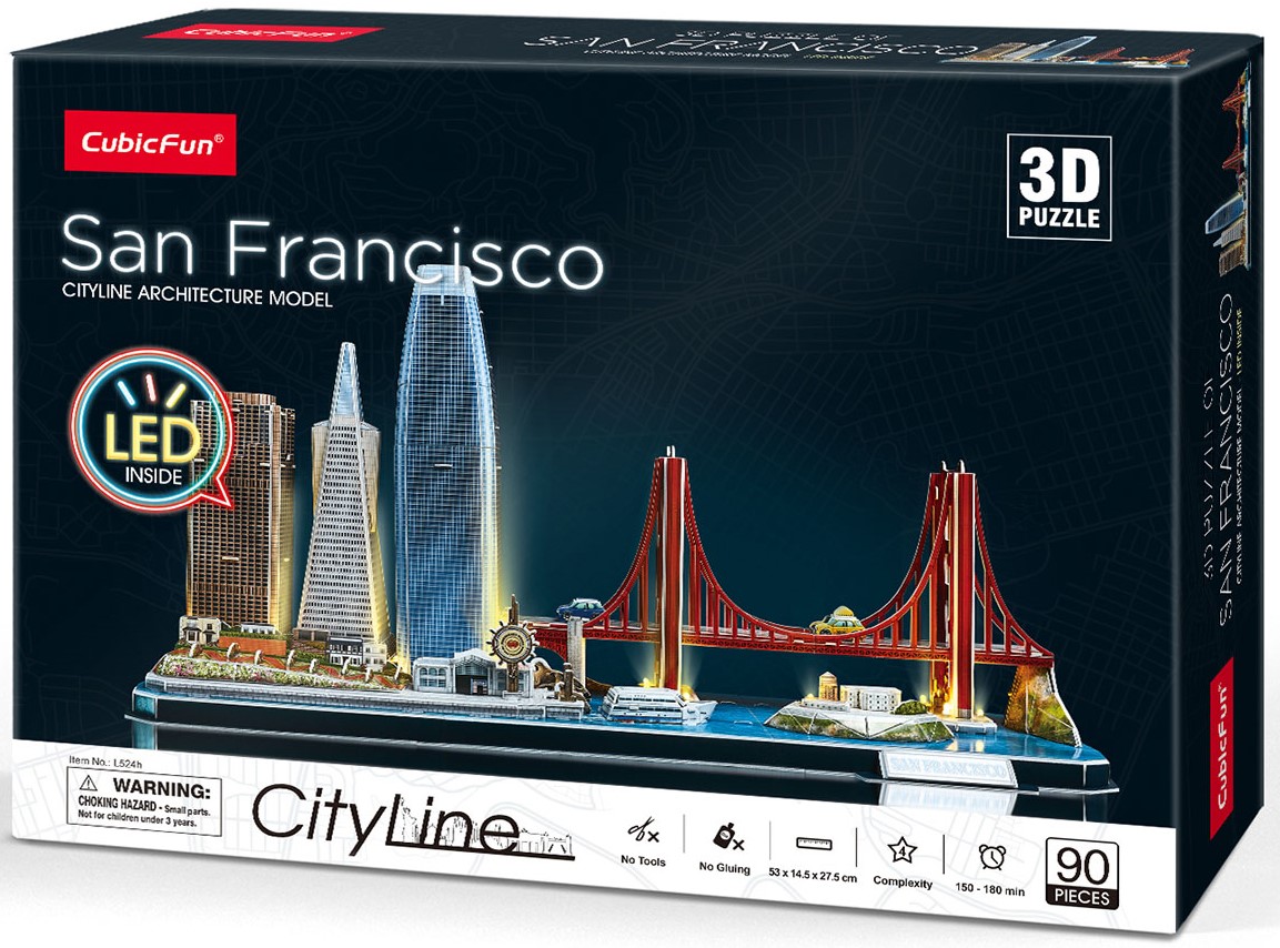 3D Пъзел Cubic Fun от 90 части - Сан Франциско