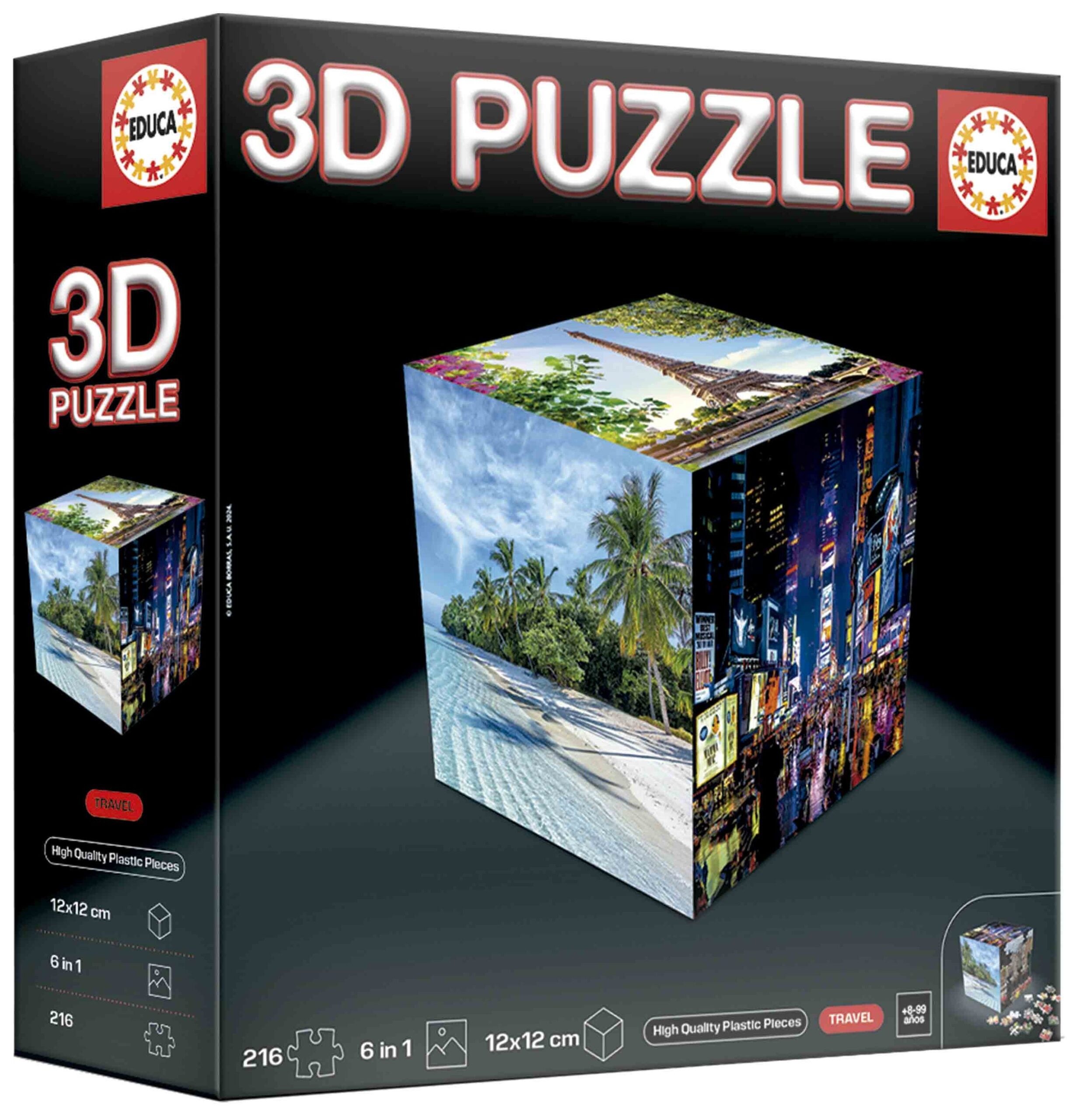 3D Пъзел Educa от 6 x 36 части - Пътуване