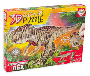 3D пъзел Educa от 82 части - T-Rex