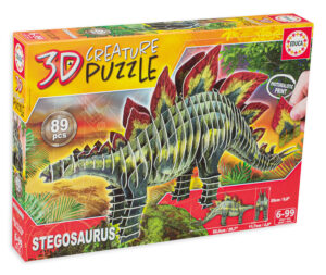 3D пъзел Educa от 89 части - Стегозавър