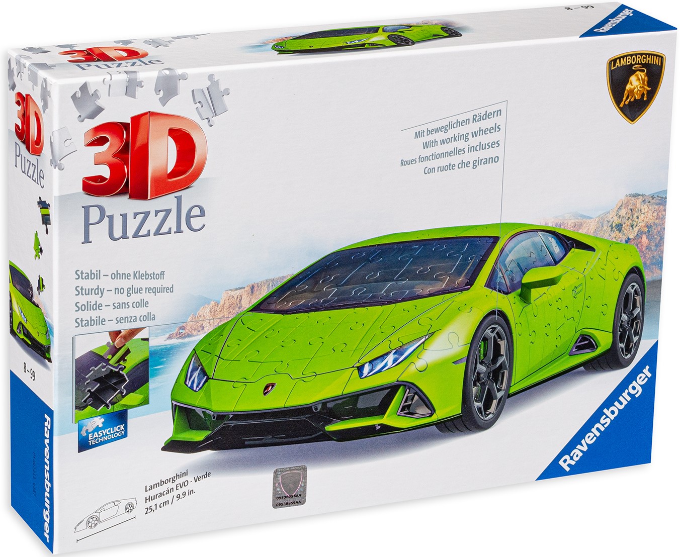 3D Пъзел Ravensburger от 108 части - Ламборджини Хуракан Ево Верде