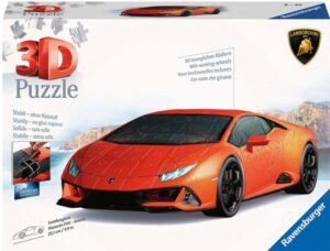 3D Пъзел Ravensburger от 108 части - Lamborghini Huracán EVO - Arancio