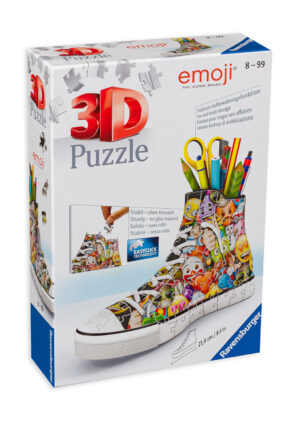 3D Пъзел Ravensburger от 108 части - Маратонка, емотикони