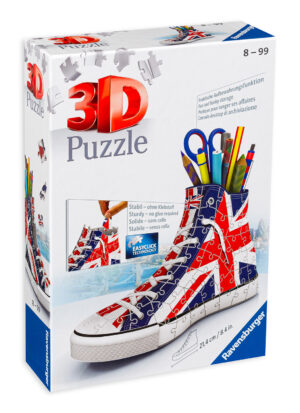 3D пъзел Ravensburger от 108 части - Обувка, Union Jack