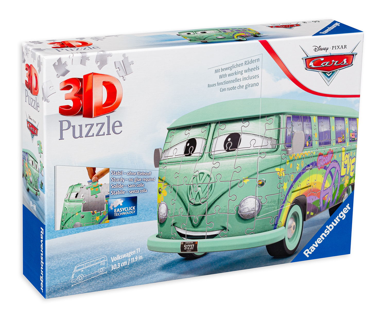 3D Пъзел Ravensburger от 162 части - Ретро бус