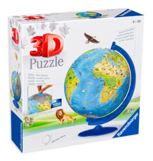 3D пъзел Ravensburger от 180 части - Глобус за деца