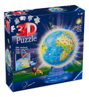 3D Пъзел Ravensburger от 188 части - Детски глобус