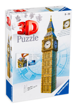3D пъзел Ravensburger от 216 части - Биг бен, с часовник