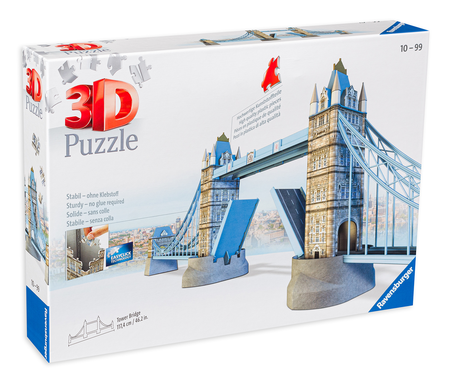 3D пъзел Ravensburger от 216 части - Тауър Бридж, Лондон