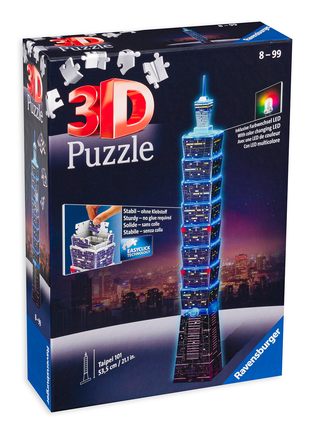 3D Пъзел Ravensburger от 216 части - Тайпе, светещ