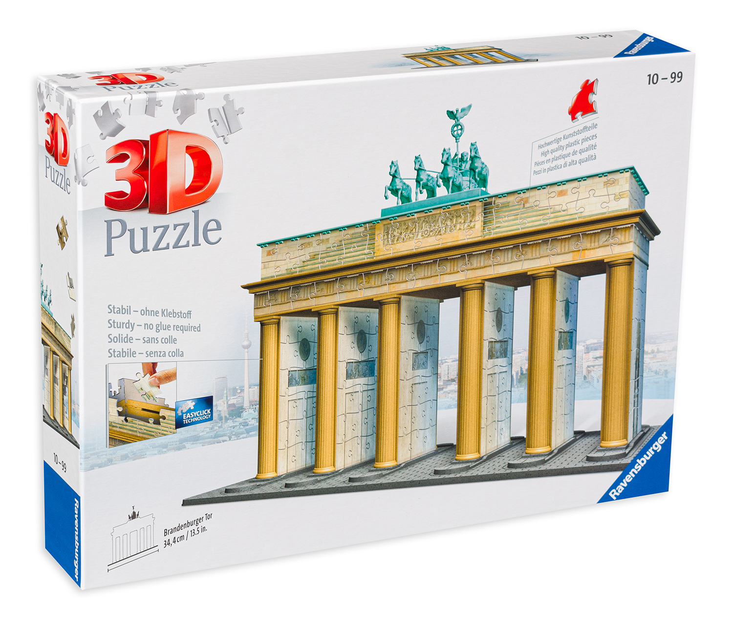 3D Пъзел Ravensburger от 324 части - Бранденбургската врата, Берлин 3D