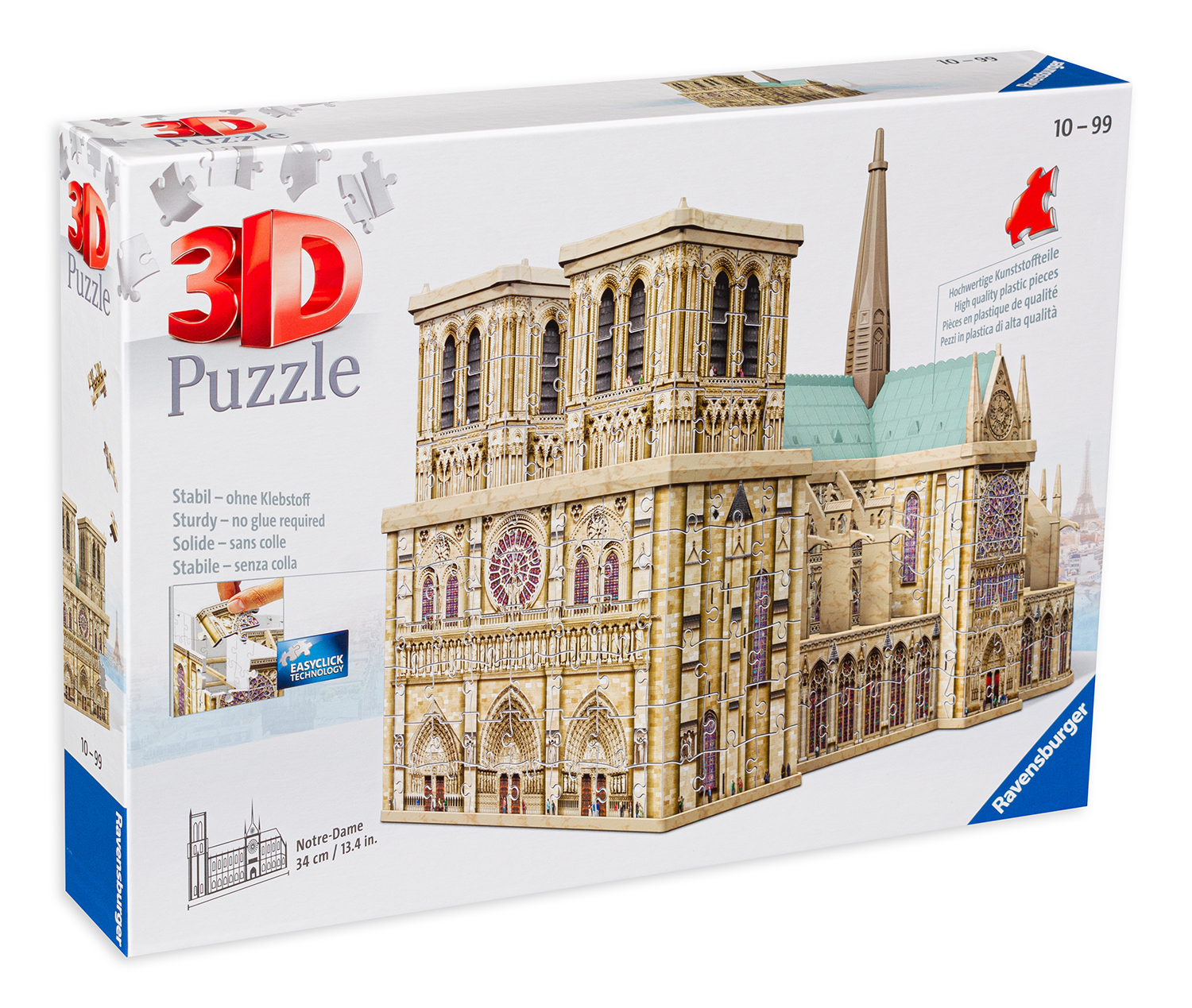 3D пъзел Ravensburger от 324 части - Катедралата Нотр Дам