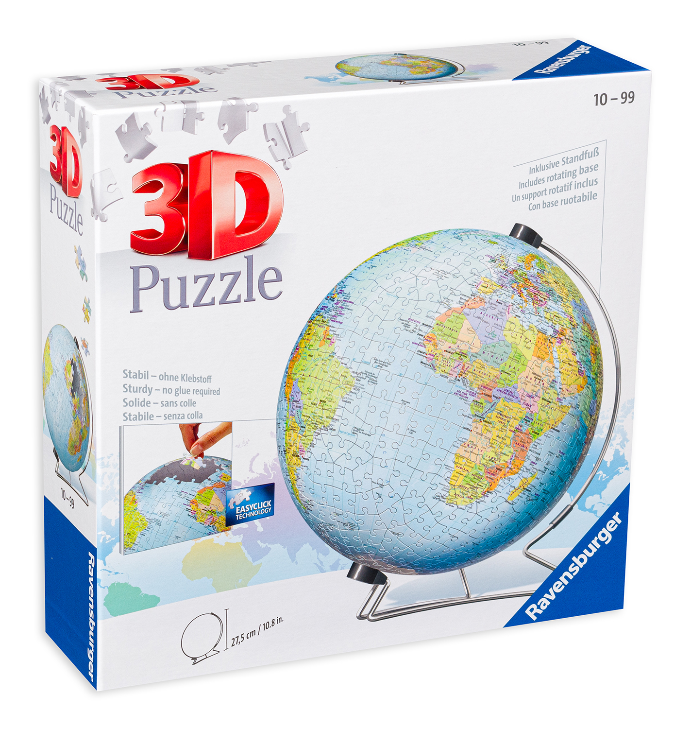 3D Пъзел Ravensburger от 540 части - Глобус