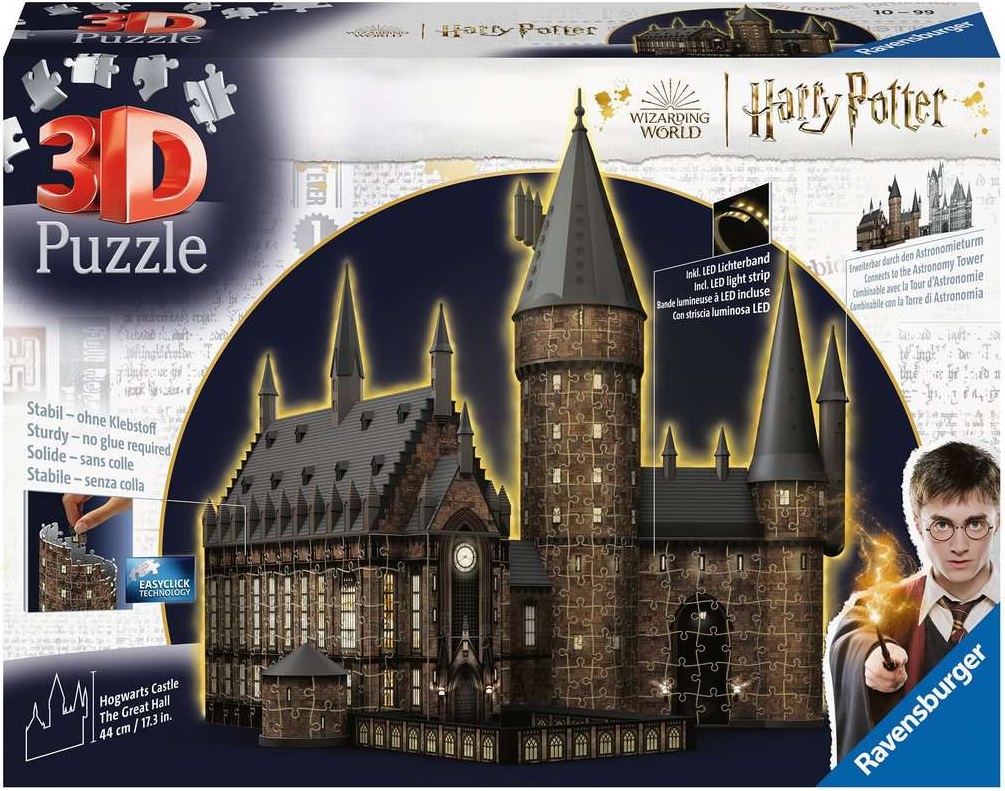 3D Пъзел Ravensburger от 540 части - Хари Потър: Замъкът Хогуортс