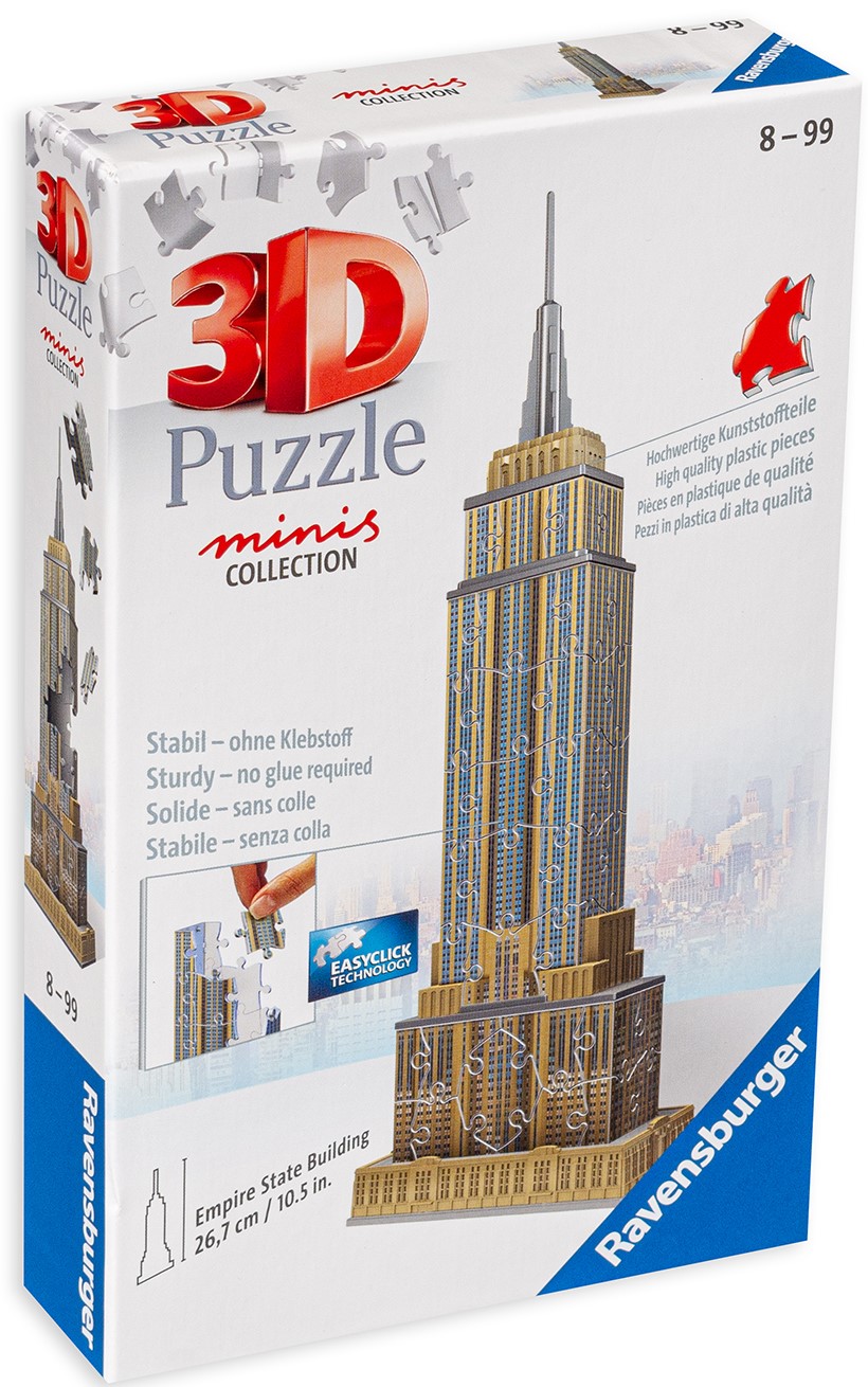 3D Пъзел Ravensburger от 54 части - Емпайър Стейт Билдинг