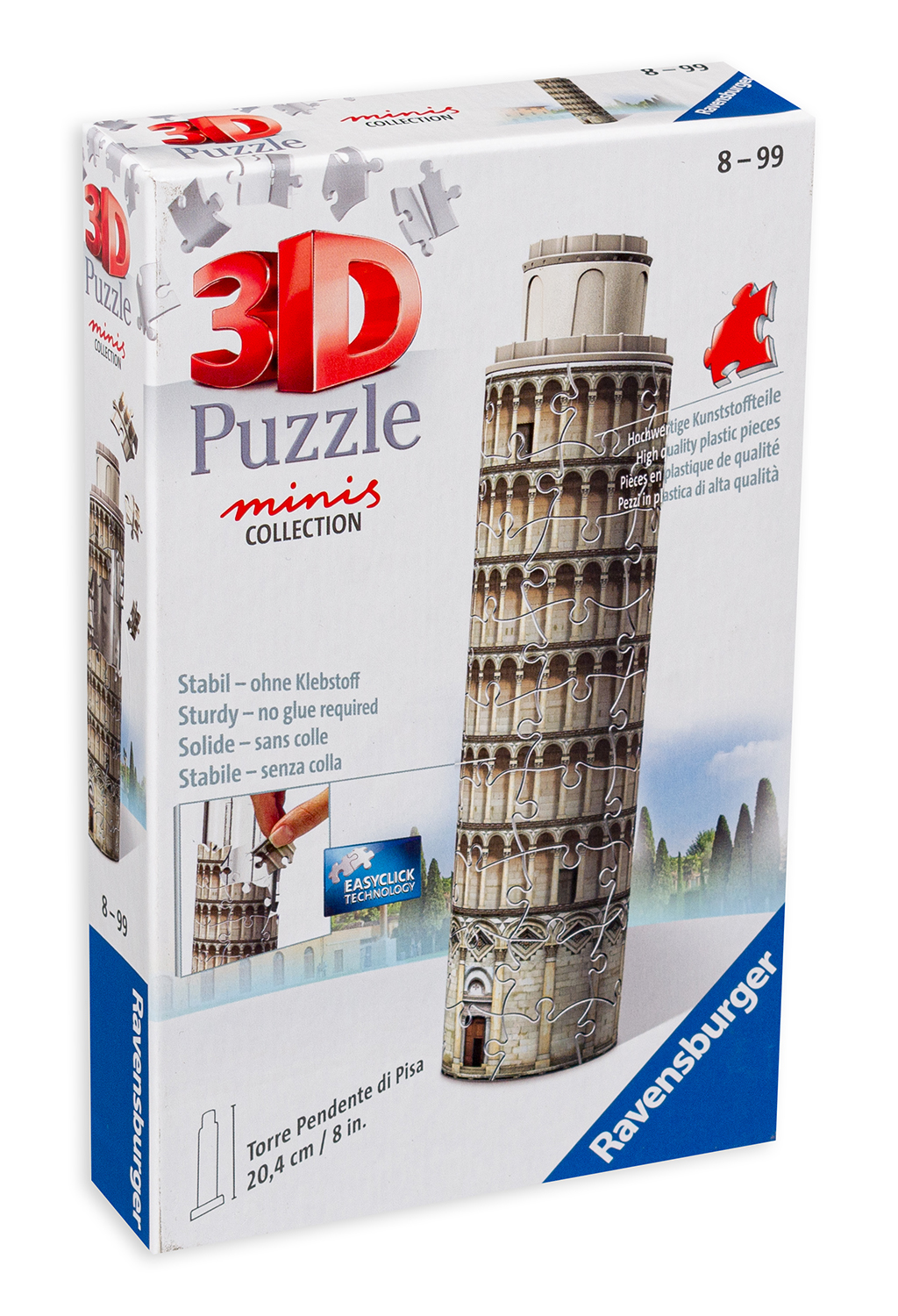 3D Пъзел Ravensburger от 54 части - Мини наклонена кула в Пиза