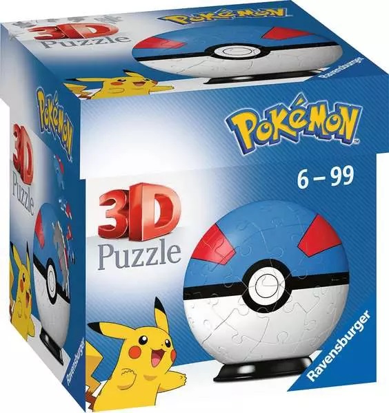 3D Пъзел Ravensburger от 54 части - Pokemon: Great Ball