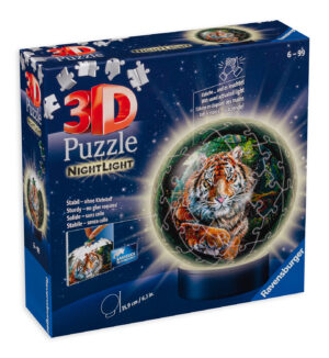 3D Пъзел Ravensburger от 72 части - Дива природа, светещ