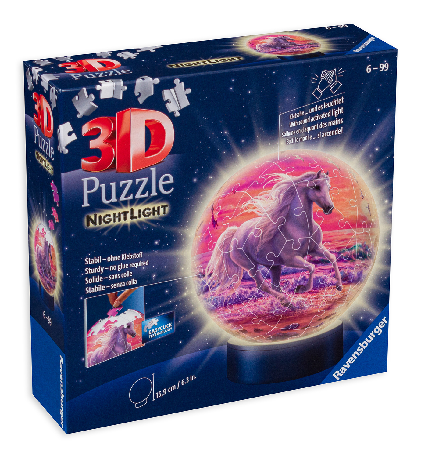 3D Пъзел Ravensburger от 72 части - Коне на плажа