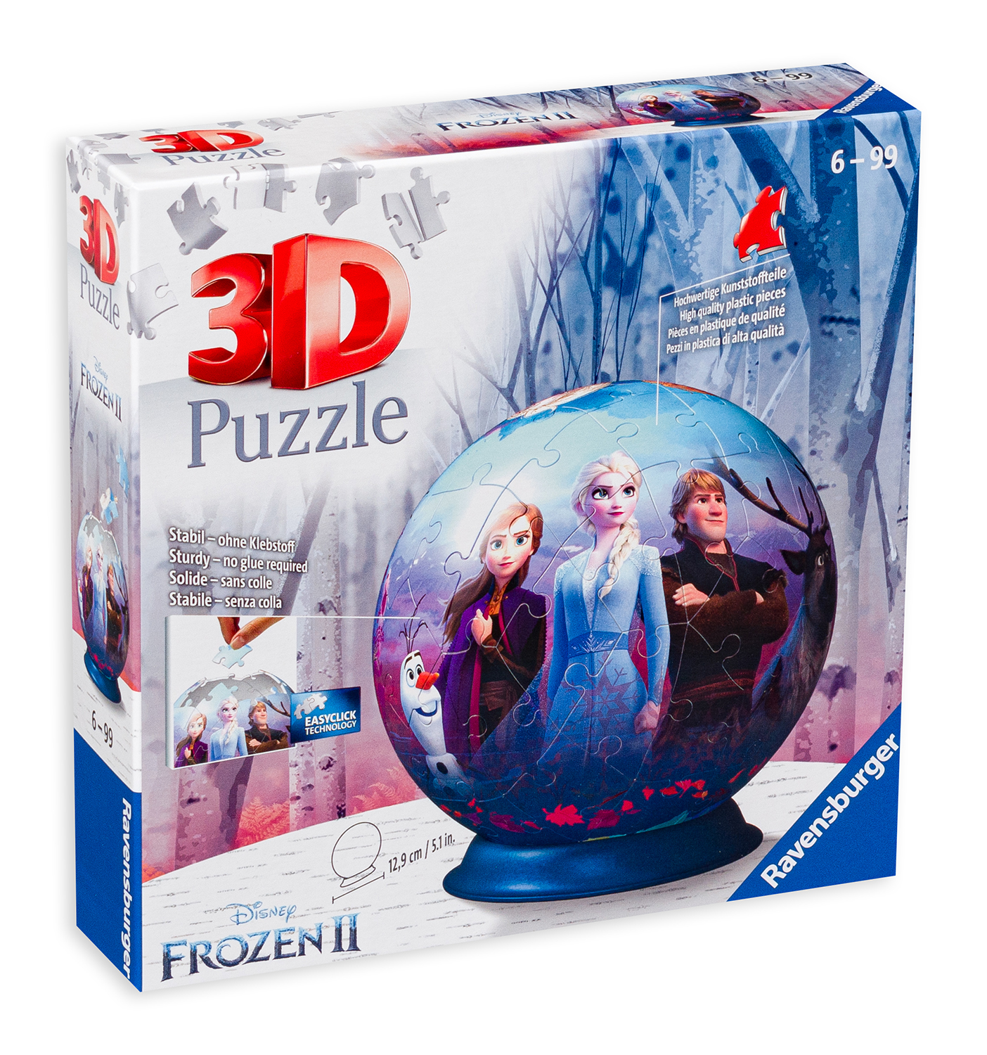 3D пъзел Ravensburger от 72 части - Замръзналото кралство 2