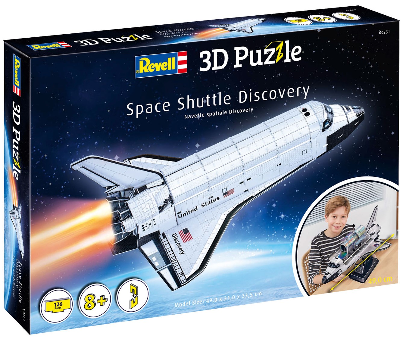 3D Пъзел Revell от 126 части - Космическа совалка Дискавъри
