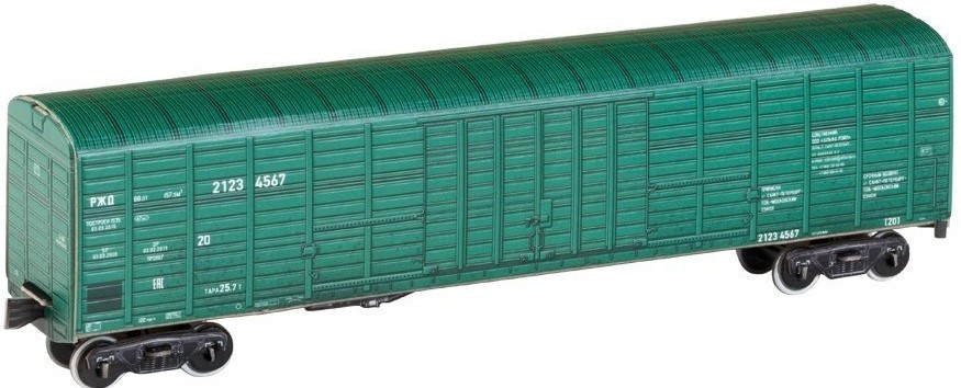 3D пъзел UMBUM от 11 части - Товарен вагон, зелен