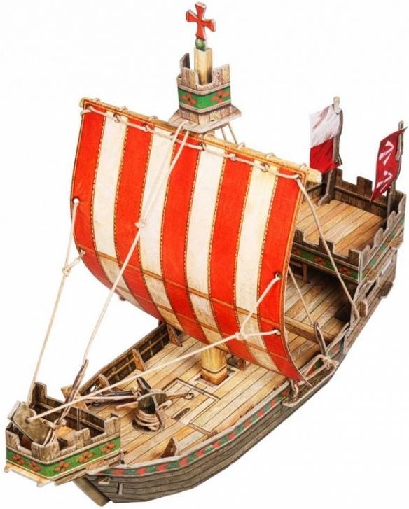 3D пъзел UMBUM от 42 части - Кораб Ханзейски ког