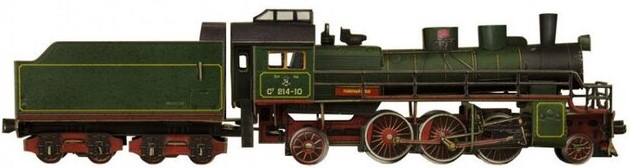 3D пъзел UMBUM от 83 части - Парен локомотив Su-214