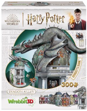 3D пъзел Wrebbit от 300 части - Магическата банка Гринготс