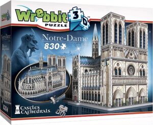 3D пъзел Wrebbit от 830 части - Катедралата Нотр Дам