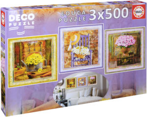 Пъзел Educa от 3 x 500 части - Вълшебни моменти, Гейл Мари