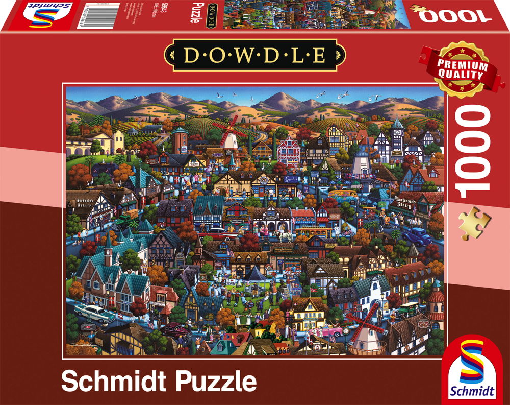 Пъзел Schmidt от 1000 части - Солванг, Дания, Ерик Доудъл