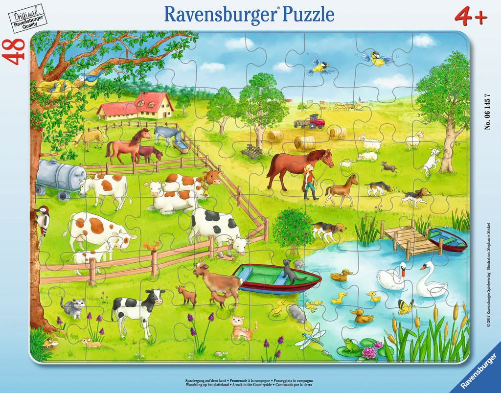 Пъзел Ravensburger от 48 части - Разходка на село
