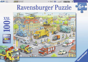 Пъзел Ravensburger от 100 XXL части - Превозни средства в града