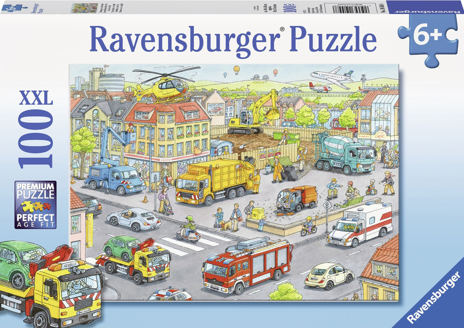 Пъзел Ravensburger от 100 XXL части - Превозни средства в града