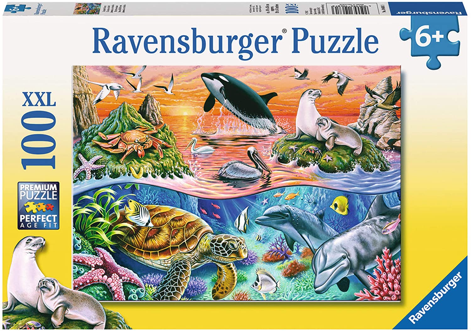 Пъзел Ravensburger от 100 XXL части - Под водата