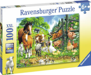 Пъзел Ravensburger от 100 XXL части - Приятели животни