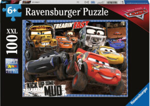 Пъзел Ravensburger от 100 XXL части - Кални състезатели, Колите
