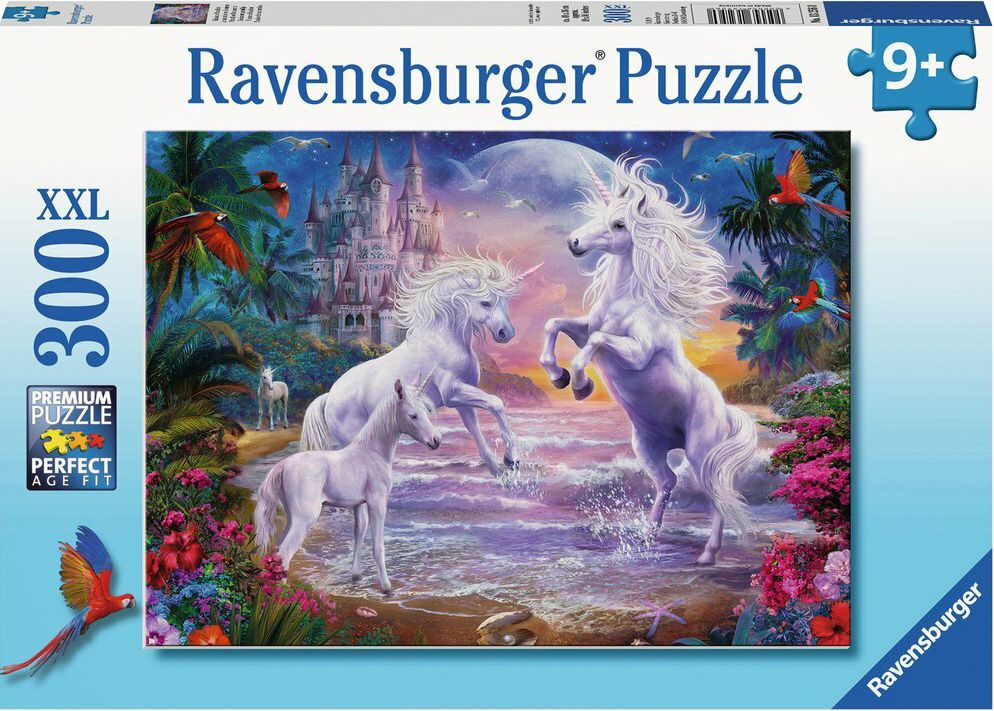 Пъзел Ravensburger от 300 XXL части - Еднорози в рая