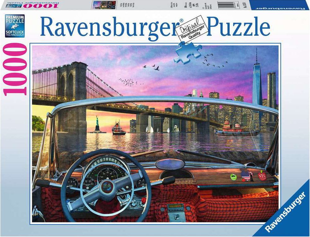 Пъзел Ravensburger от 1000 части - Поглед към Бруклинския мост